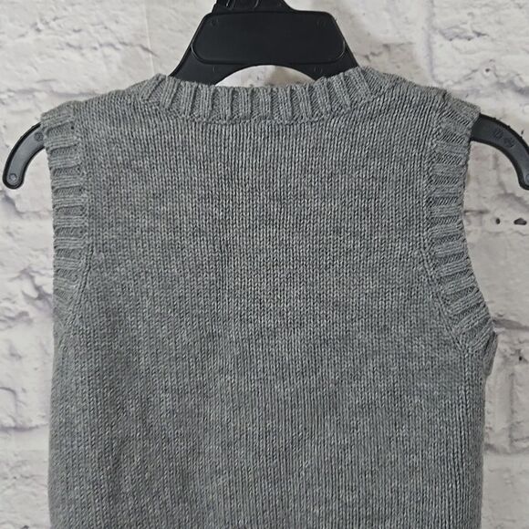 Carter's Baby Sweater Vest Gray Sleeveless Button Down Grandpa Preppy Cardigan - Picture 9 of 9